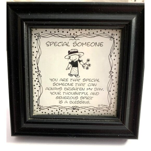 Framed "Special Someone" Quote By Marci  Heartfelt Inc 2001  4X4 - Picture 1 of 8